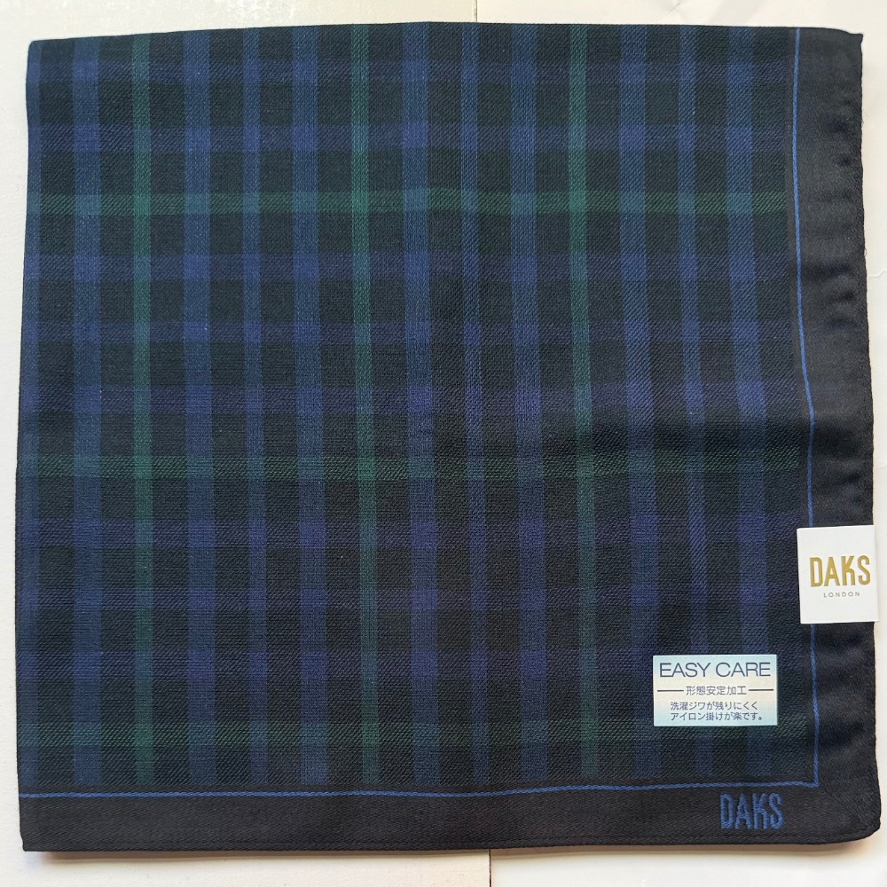 日本製 DAKS 男士手帕 方巾 純棉 現貨-規格圖1