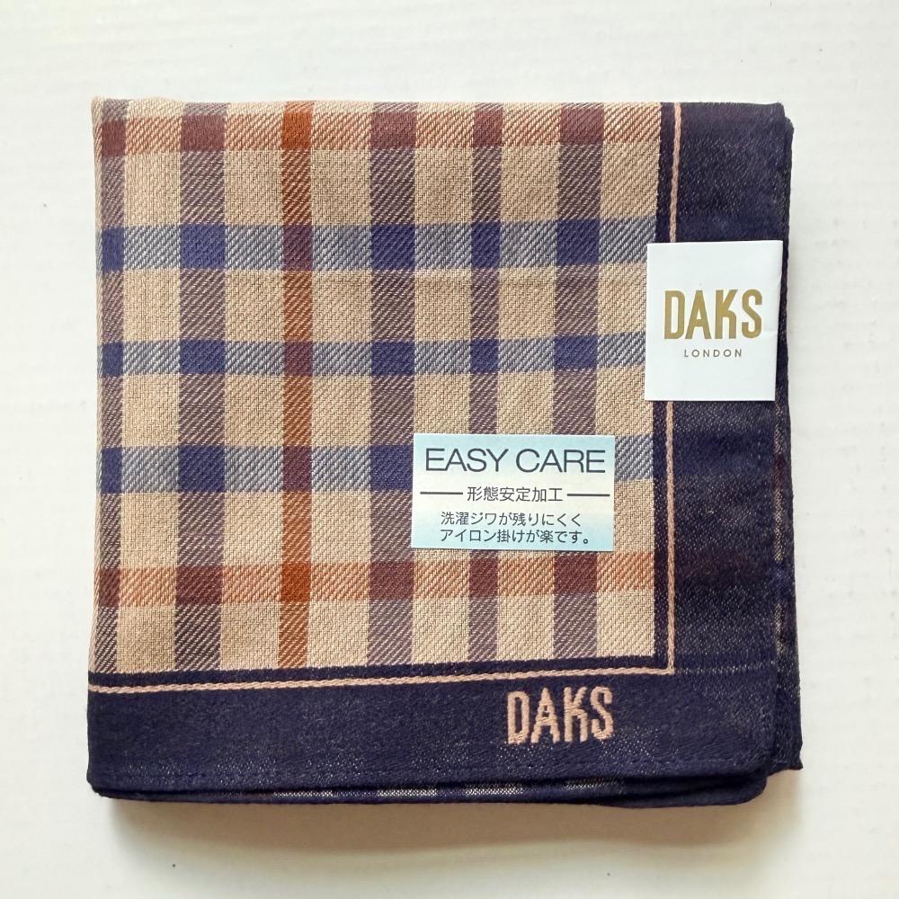 日本製 DAKS 男士手帕 方巾 純棉 現貨-規格圖2