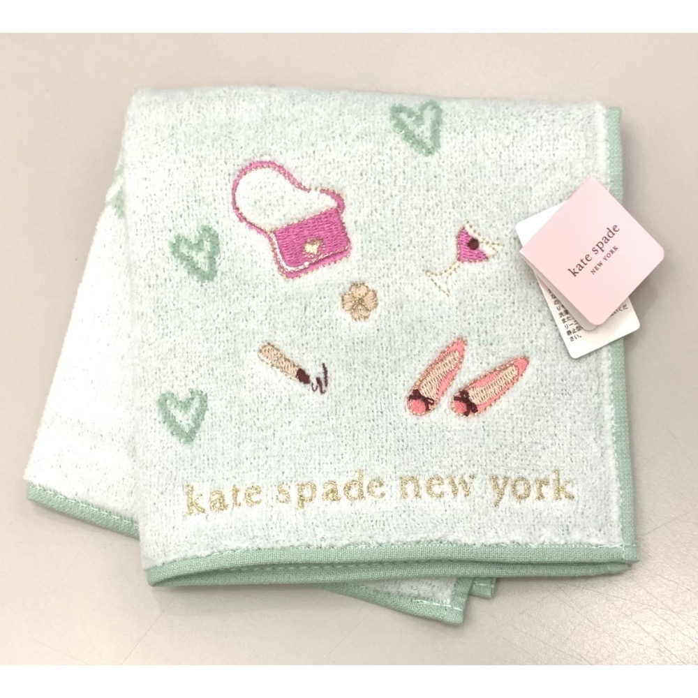 ￼日本進口 KATE SPADE 手帕 方巾 純棉 現貨-細節圖2