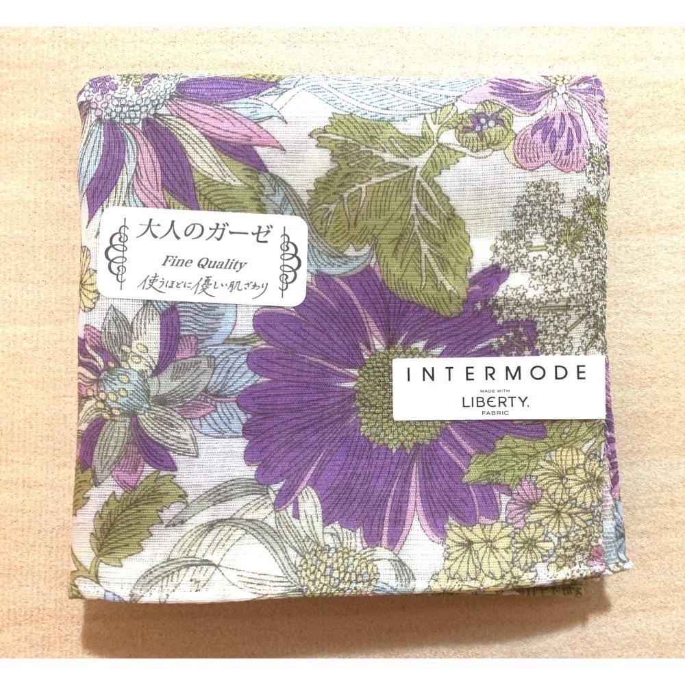 日本製 INTERMODE LIBERTY 手帕 方巾 純棉 現貨-規格圖6