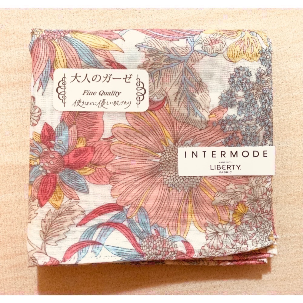 日本製 INTERMODE LIBERTY 手帕 方巾 純棉 現貨-規格圖5
