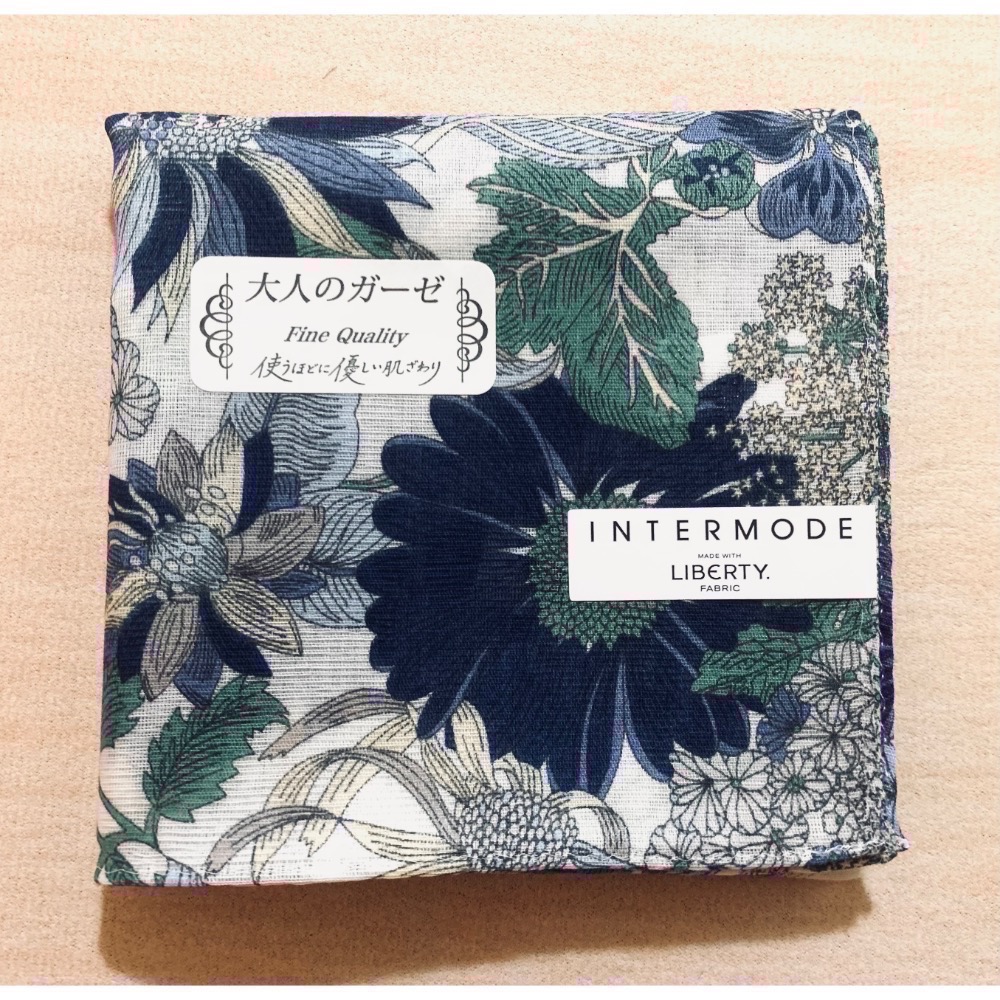 日本製 INTERMODE LIBERTY 手帕 方巾 純棉 現貨-規格圖5