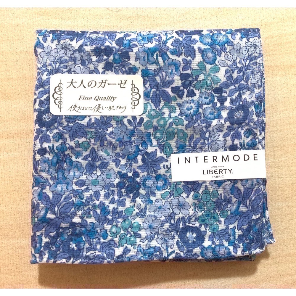 日本製 INTERMODE LIBERTY 手帕 方巾 純棉 現貨-規格圖6