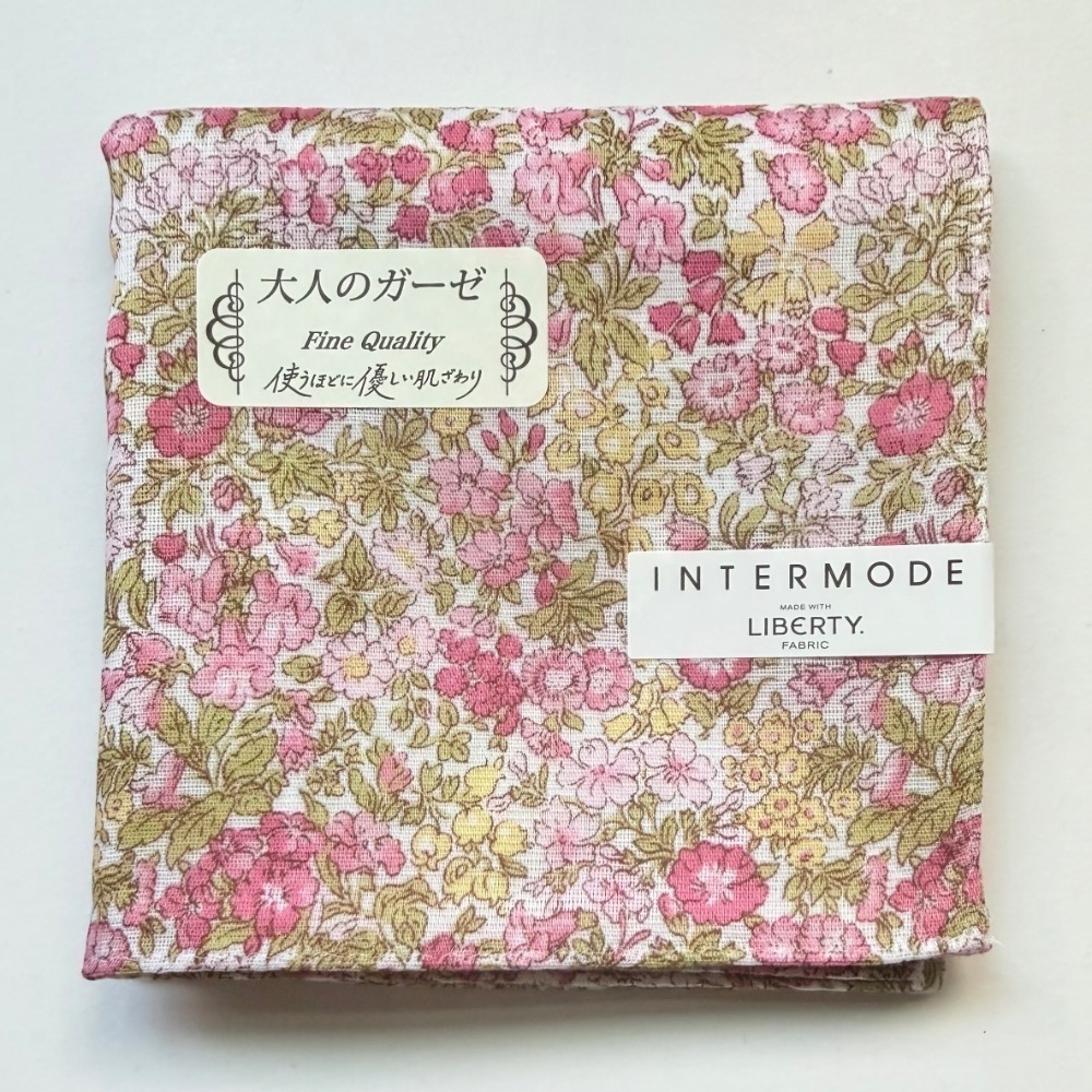 日本製 INTERMODE LIBERTY 手帕 方巾 純棉 現貨-規格圖5