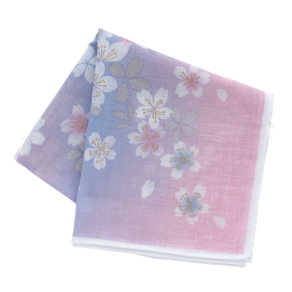 ￼日本製 宇野千代 櫻花 棉紗 手帕 方巾 現貨 58cm-細節圖3