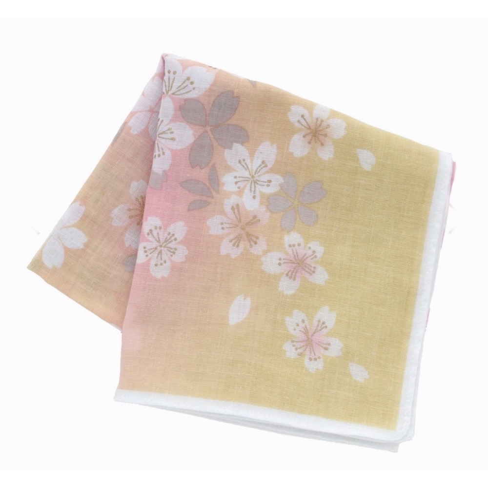 ￼日本製 宇野千代 櫻花 棉紗 手帕 方巾 現貨 58cm-細節圖2