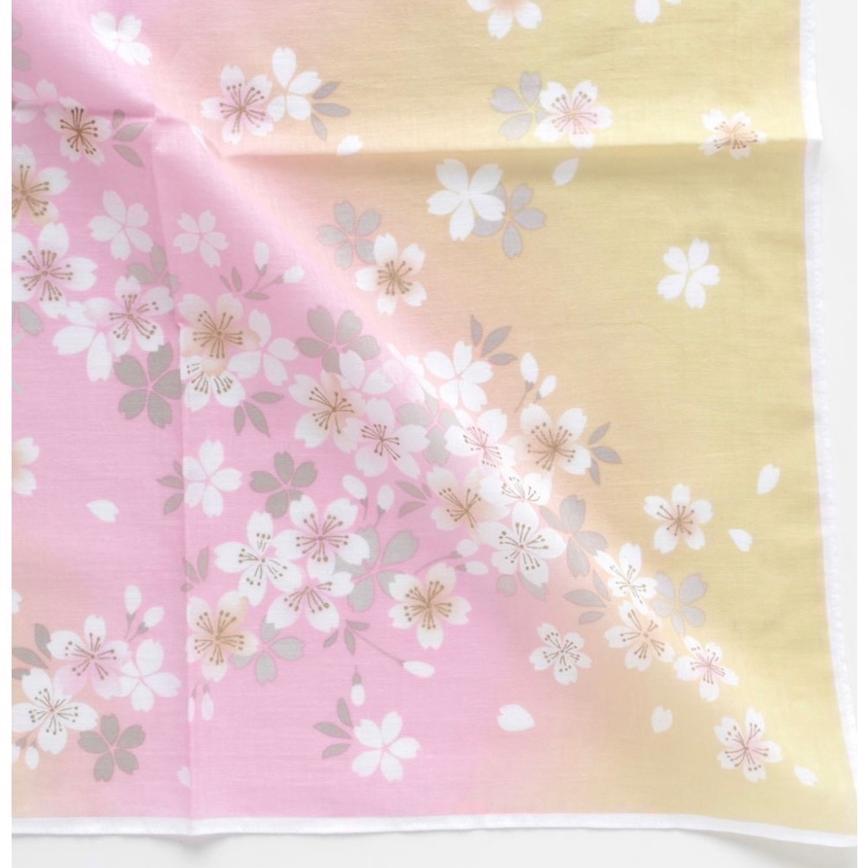 ￼日本製 宇野千代 櫻花 棉紗 手帕 方巾 現貨 58cm-規格圖4