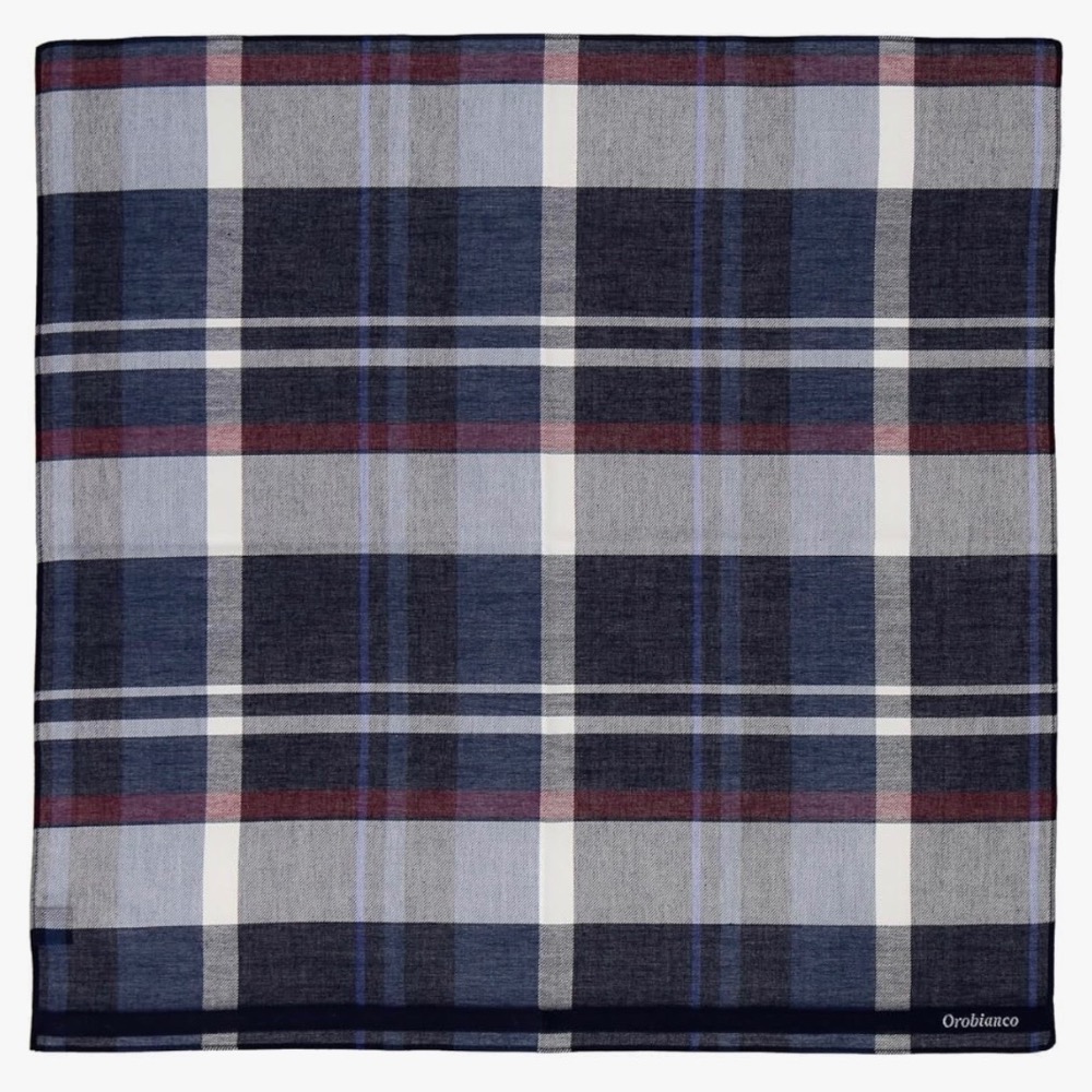 日本製 義大利品牌 Orobianco 男士手帕 方巾 現貨-細節圖2