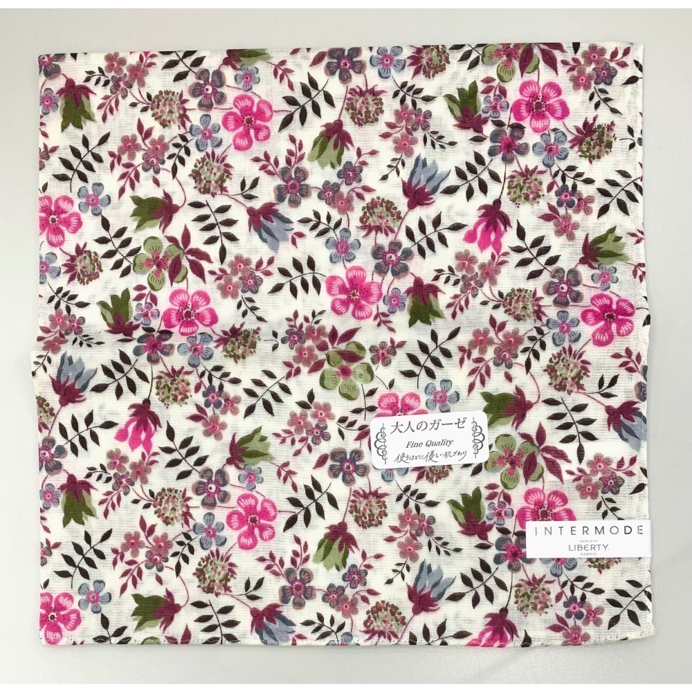 日本製 INTERMODE LIBERTY 手帕 方巾 純棉 現貨-細節圖3