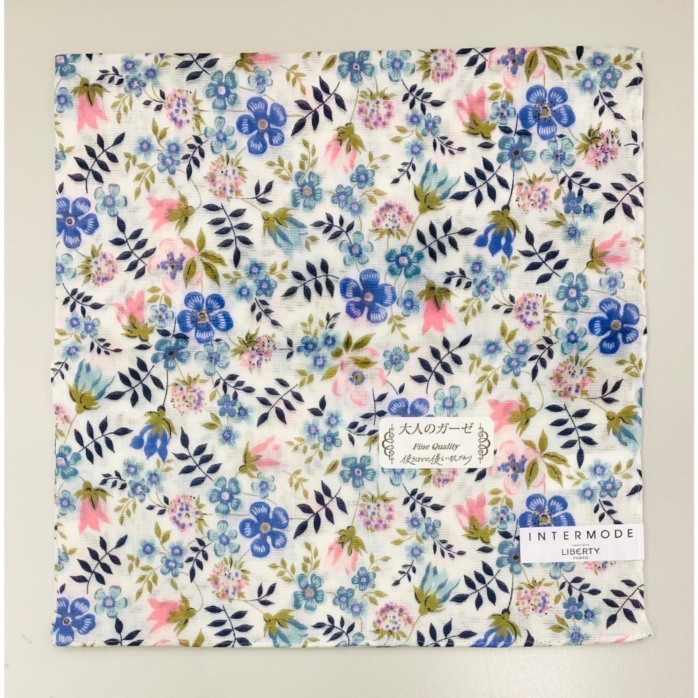 日本製 INTERMODE LIBERTY 手帕 方巾 純棉 現貨-細節圖4
