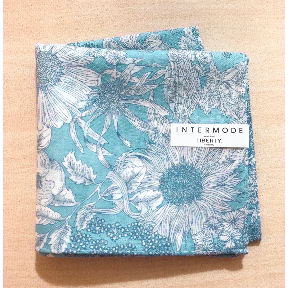 日本製 INTERMODE LIBERTY 手帕 方巾 純棉 現貨-規格圖4