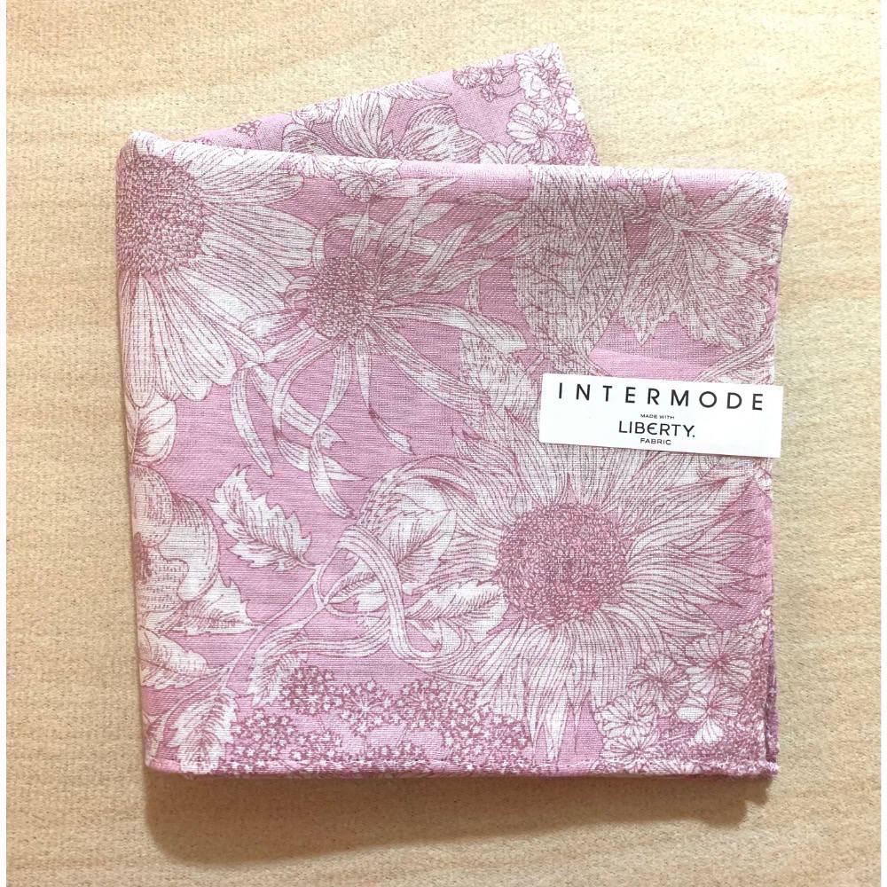 日本製 INTERMODE LIBERTY 手帕 方巾 純棉 現貨-規格圖4