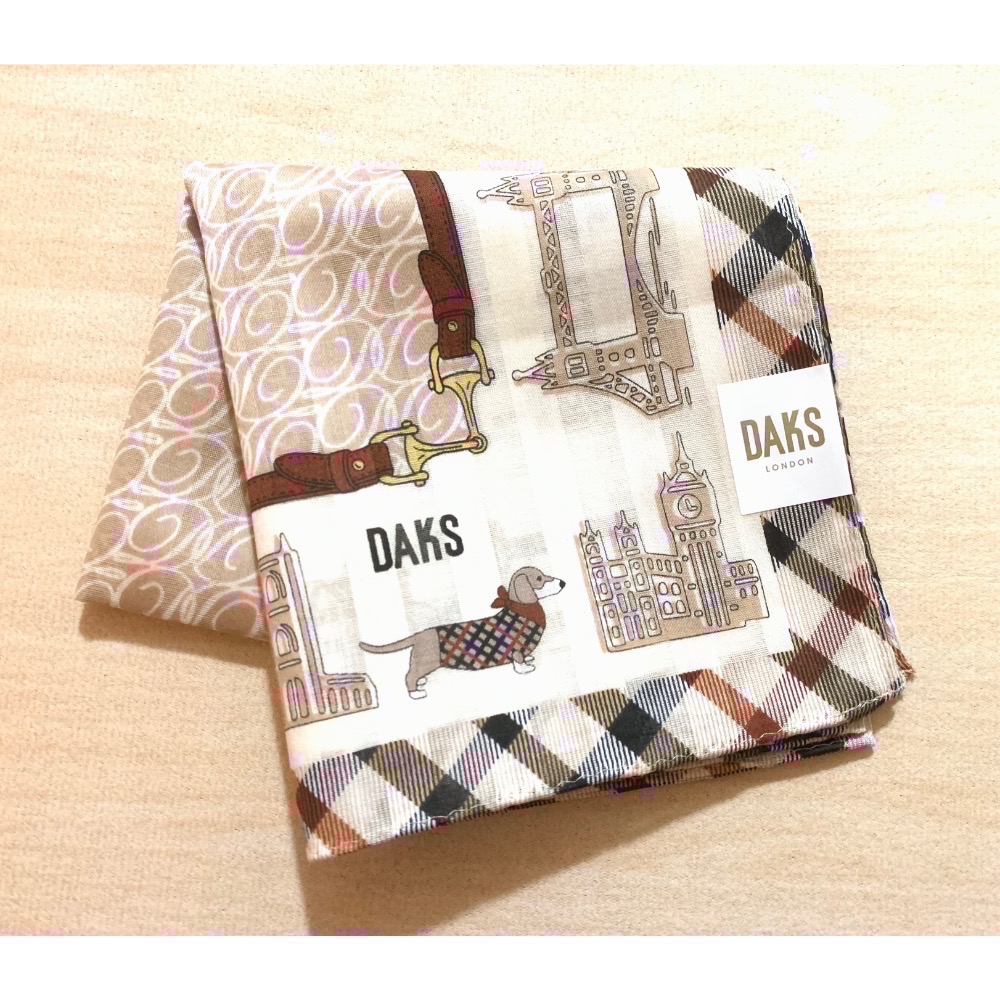￼日本製 DAKS 手帕 方巾 純棉 現貨-細節圖2