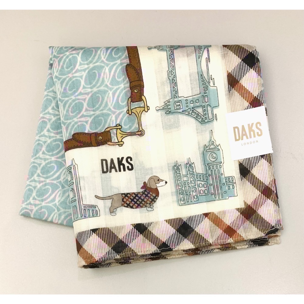 ￼日本製 DAKS 手帕 方巾 純棉 現貨-細節圖3