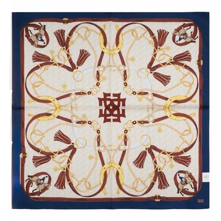 日本製 英國名牌 DAKS 手帕 方巾 領巾 58cm 純棉-細節圖2