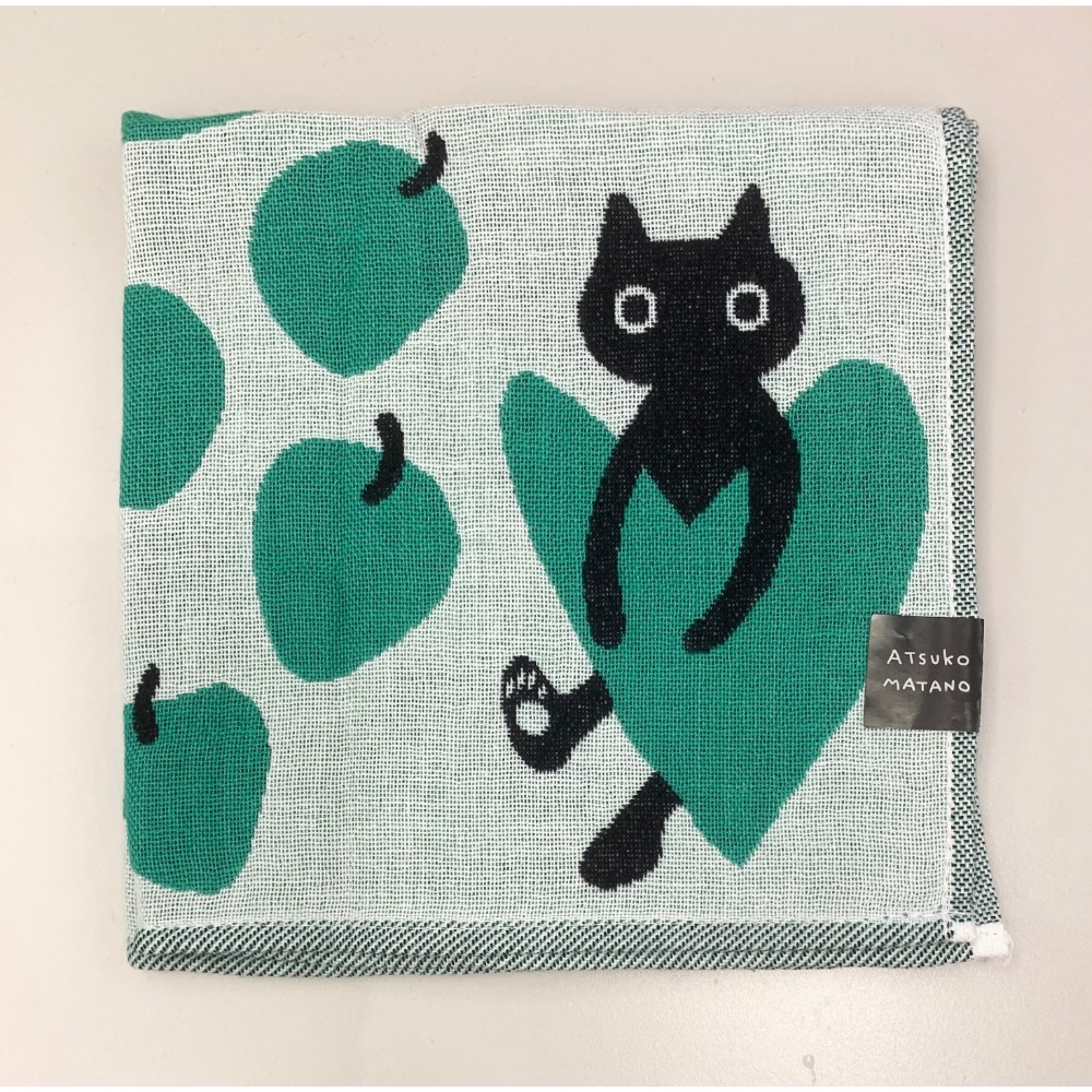￼【Atsuko Matano】日本設計師 俣野温子 保野溫子 大方巾 毛巾手帕 純棉 現貨 34cm-細節圖2