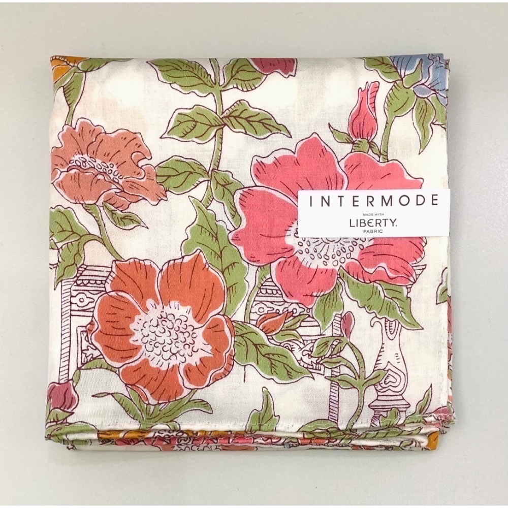 日本製 INTERMODE LIBERTY 手帕 方巾 純棉 現貨-規格圖1
