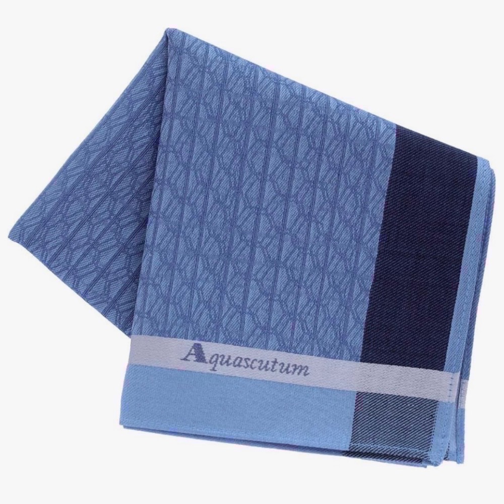 英國品牌 雅格獅丹 Aquascutum 男士手帕 方巾 現貨-規格圖5