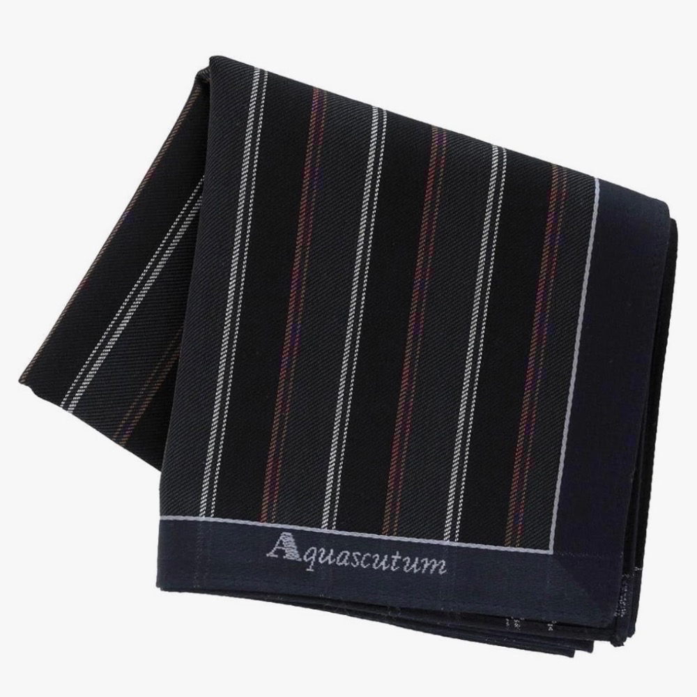 英國品牌 雅格獅丹 Aquascutum 男士手帕 方巾 現貨-規格圖5