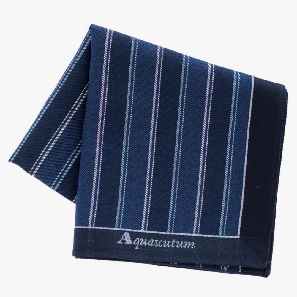 英國品牌 雅格獅丹 Aquascutum 男士手帕 方巾 現貨-規格圖5