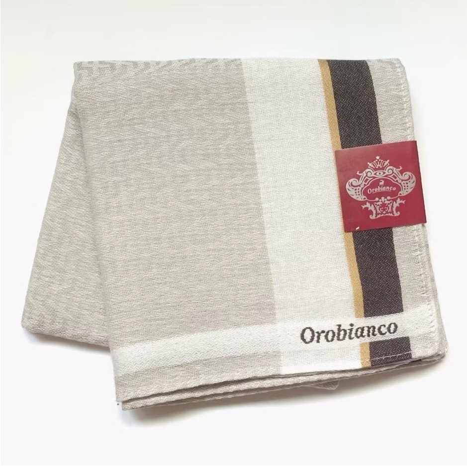 日本製 義大利品牌 Orobianco 男士手帕 方巾 現貨-細節圖2