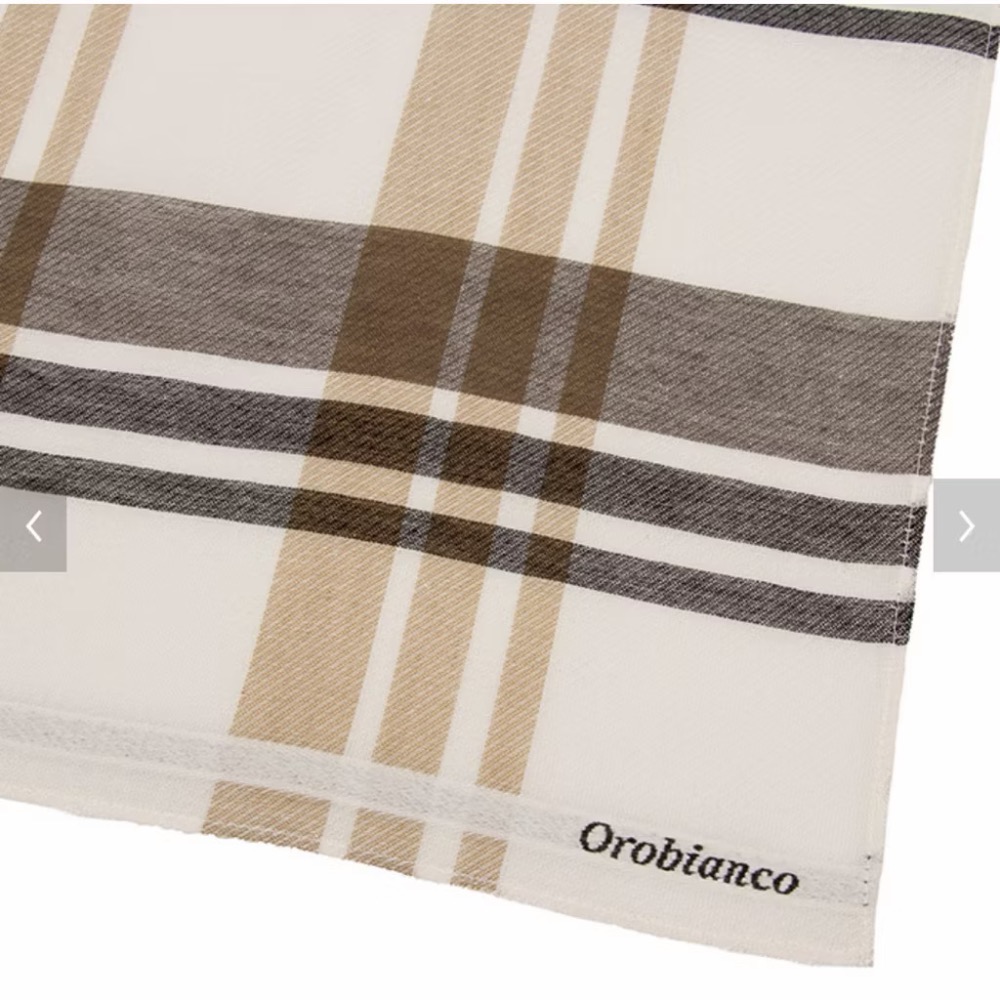 日本製 義大利品牌 Orobianco 男士手帕 方巾 現貨-規格圖5