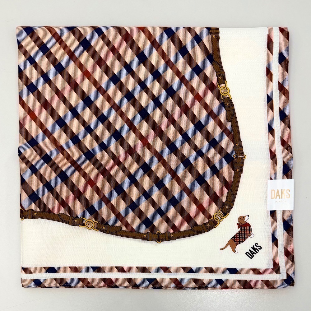 日本製 DAKS 手帕 方巾 純棉 現貨-細節圖2