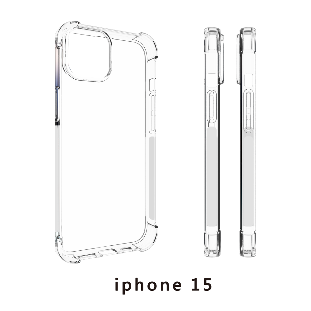 四角空壓殼 APPLE  IPhone15/plus/pro/pro max手機殼│防摔殼│透明軟殼 -ip15系列-細節圖4