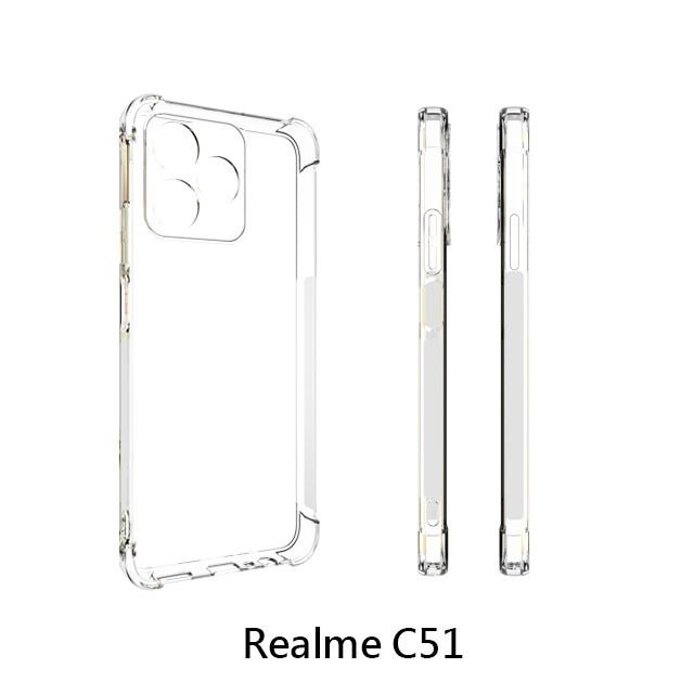 四角空壓殼 Realme C51  手機殼  防摔殼 透明軟殼-細節圖4