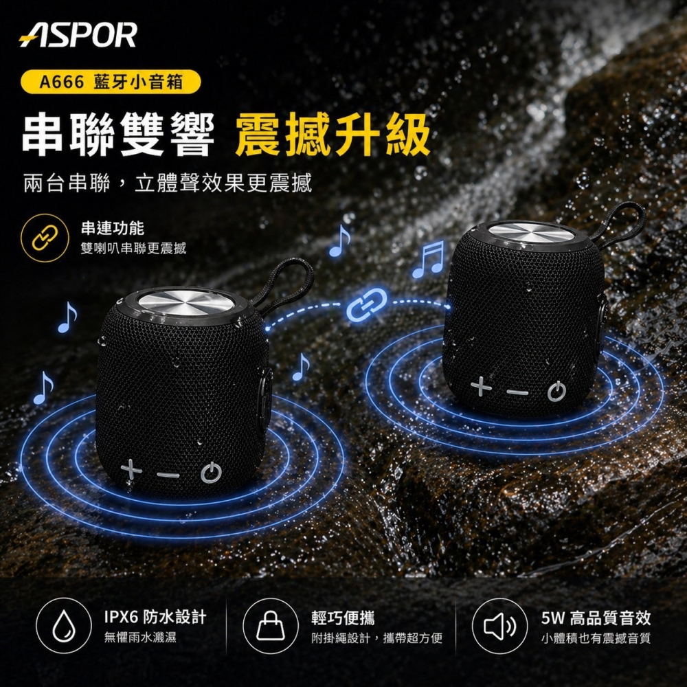 【ASPOR】A666 藍芽小音箱-細節圖4