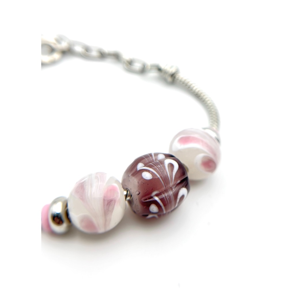 幸福桃花。琉璃珠手鍊《南方琉璃》-細節圖2