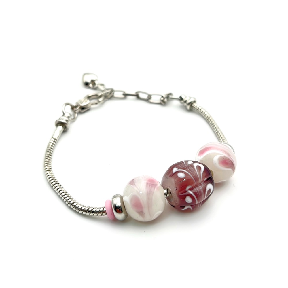 幸福桃花。琉璃珠手鍊《南方琉璃》-細節圖3