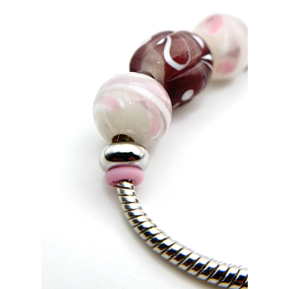 幸福桃花。琉璃珠手鍊《南方琉璃》-細節圖4