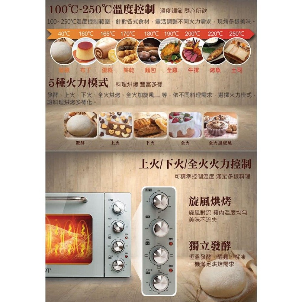 尚朋堂 32L雙層鏡面旋風氣炸烤箱 SO-9632EC-細節圖3