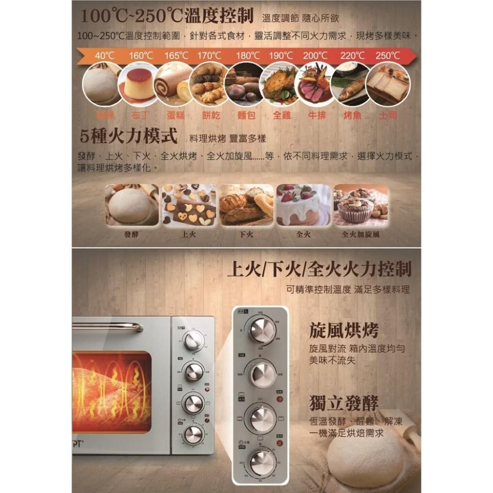 尚朋堂 46L雙層鏡面旋風氣炸烤箱 SO-9646EC-細節圖3