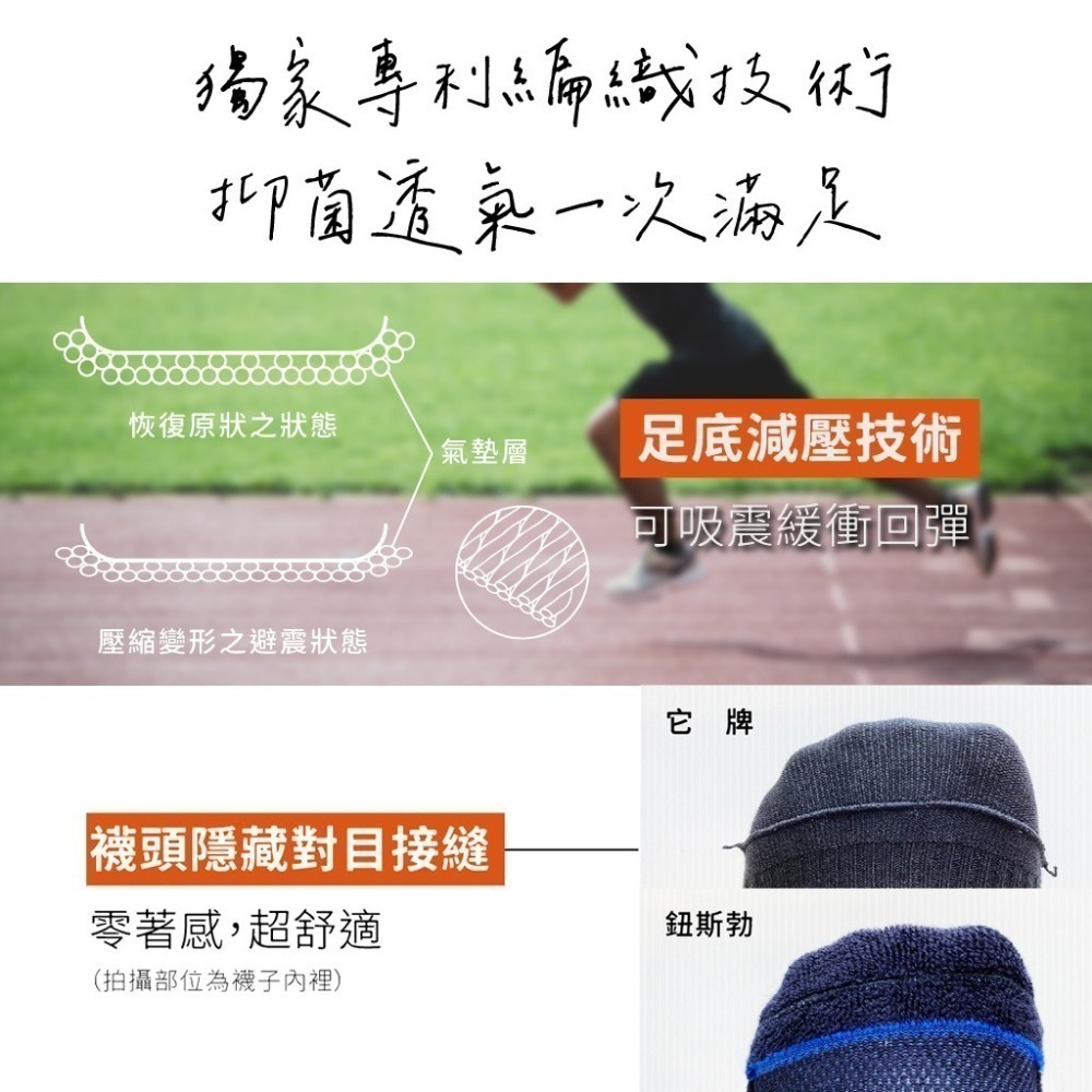newsport鈕斯勃 炫彩透氣萊卡編織 竹炭科技抗菌 無LOGO 襪子 除臭 透氣 男襪 女襪 短襪 MIT台灣製造-細節圖2