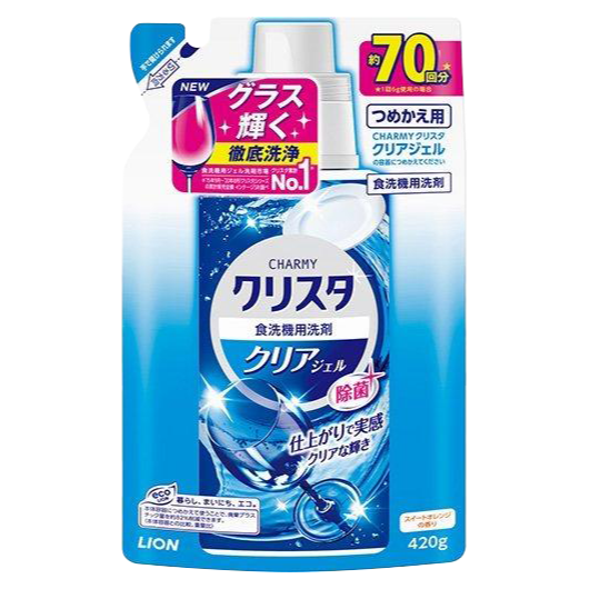 日本 LION獅王 CHARMY 洗碗機清潔劑 480g 洗碗機專用抗菌洗碗機清潔劑 另有補充瓶 補充包-規格圖3