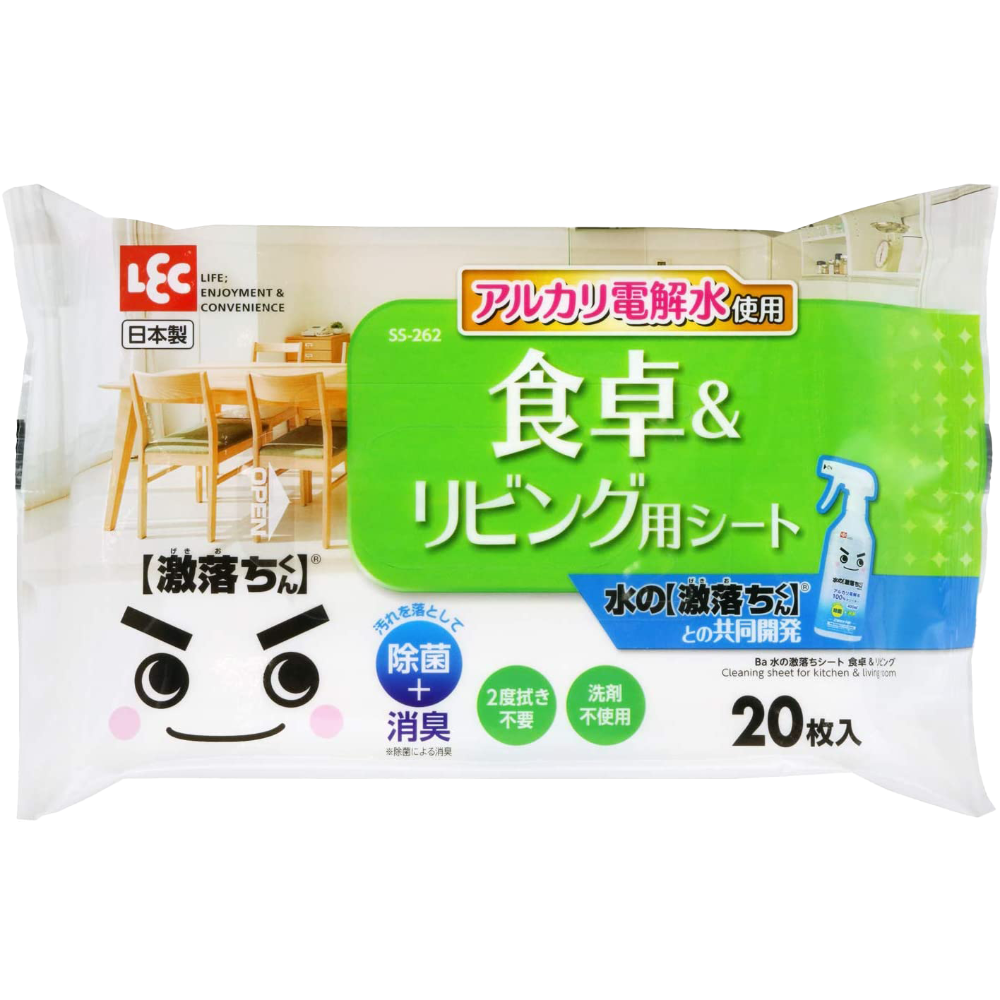 日本 LEC 激落君 居家清潔用擦拭巾系列 拋棄式抹布 客廳 地板 廁所 廚房 餐桌 微波爐 電器 玻璃窗 半碳酸鈉-規格圖6
