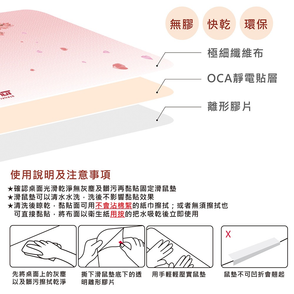 SEEHOT 超薄靜電式止滑鼠墊 專業電競級 滑鼠墊 熱轉塗層+極細纖維布 有效縮短抬鼠距離 極薄0.3mm-細節圖10