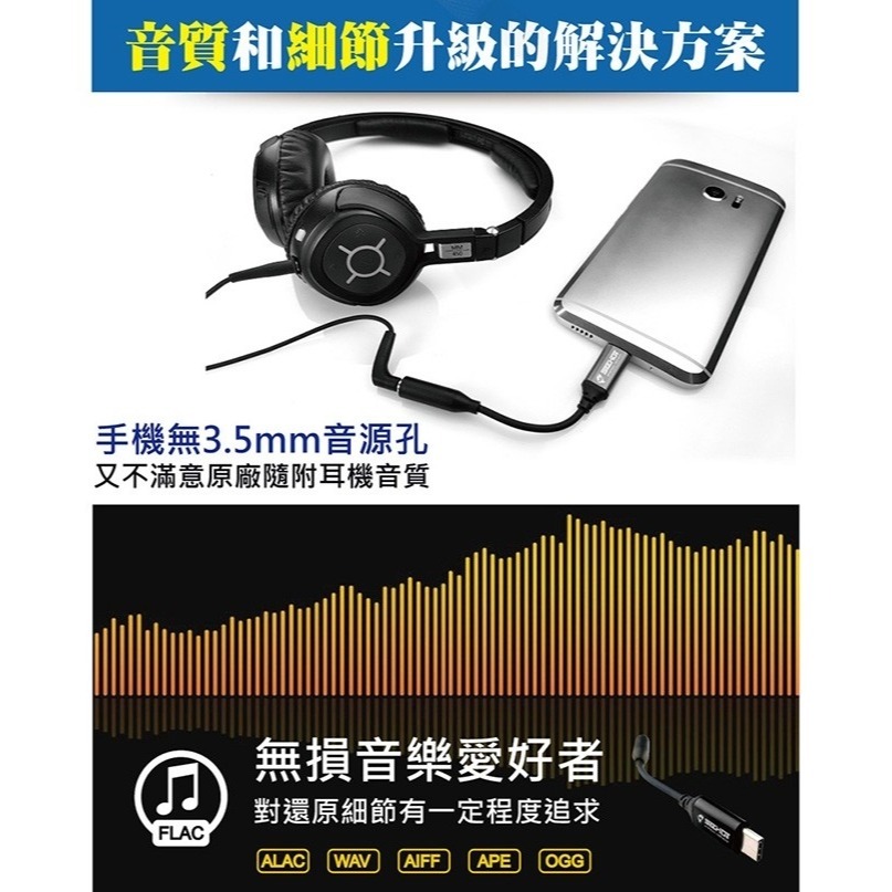 SEEHOT Music Fly Type-C轉3.5mm DAC 微型耳擴單源解碼器 外接式音效卡 贈OTG轉接頭-細節圖5