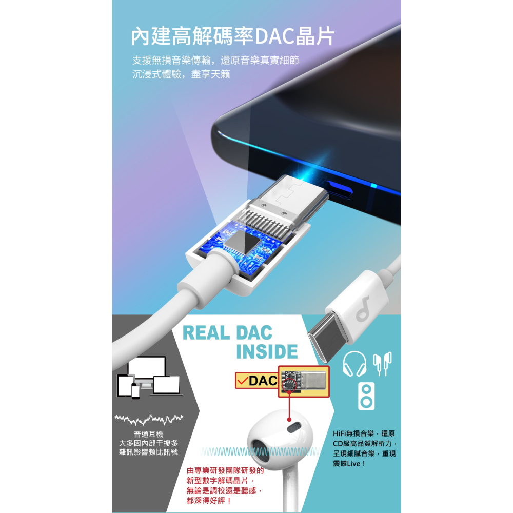 SEEHOT Type-C 手機專用通話及音樂金屬耳麥 多功能線控耳機附麥克風 (SH-MHC300)-細節圖3