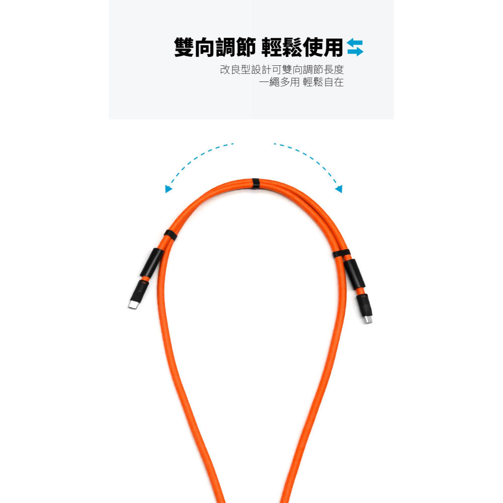 iSee PD快充掛繩 USB-C TO C 2in1 60W 1.5M 強韌夾片 支援資料傳輸 (IC-CC236)-細節圖8