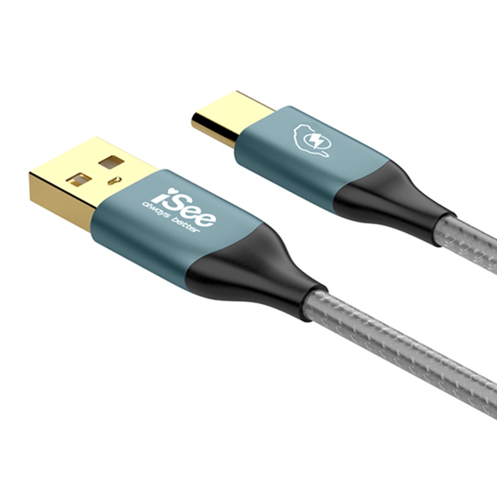 iSee 快充線 充電線 Type-A to C 45W 2.5米 鋁合金PD充電傳輸線 高密度編織 IC-AC678-規格圖11