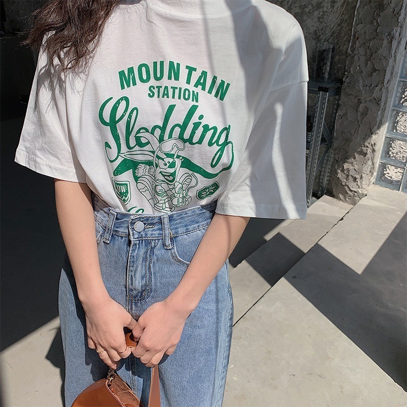 復古雪橇印花 (白)