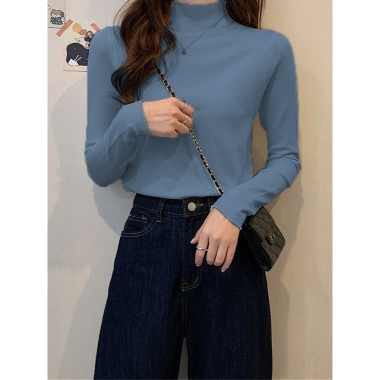 【LYOVEA】秋冬新款韓版高領長袖 女性修身顯瘦打底衫 舒適百搭內搭 多色選-細節圖5