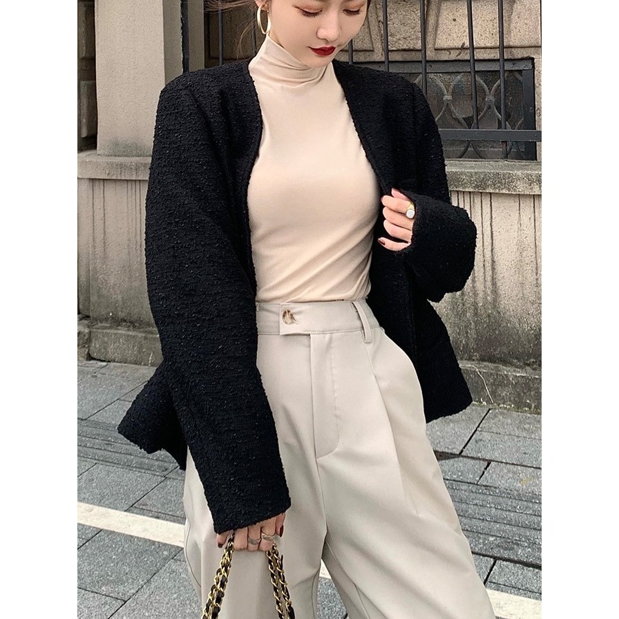 【LYOVEA】秋冬新款韓版高領長袖 女性修身顯瘦打底衫 舒適百搭內搭 多色選-規格圖6
