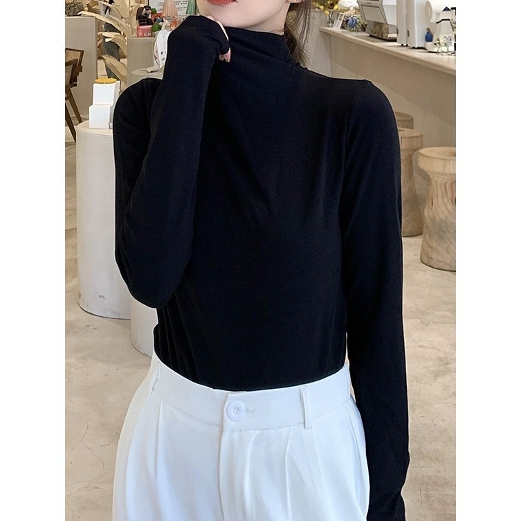 【LYOVEA】秋冬新款韓版高領長袖 女性修身顯瘦打底衫 舒適百搭內搭 多色選-規格圖6