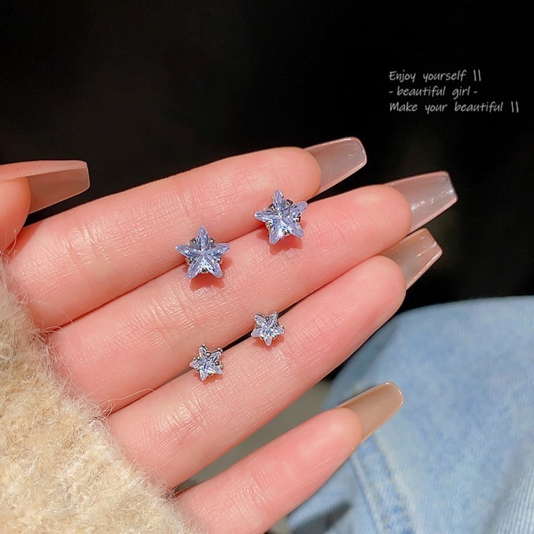 【LYOVEA】 S925銀針耳環 星星耳環-細節圖4