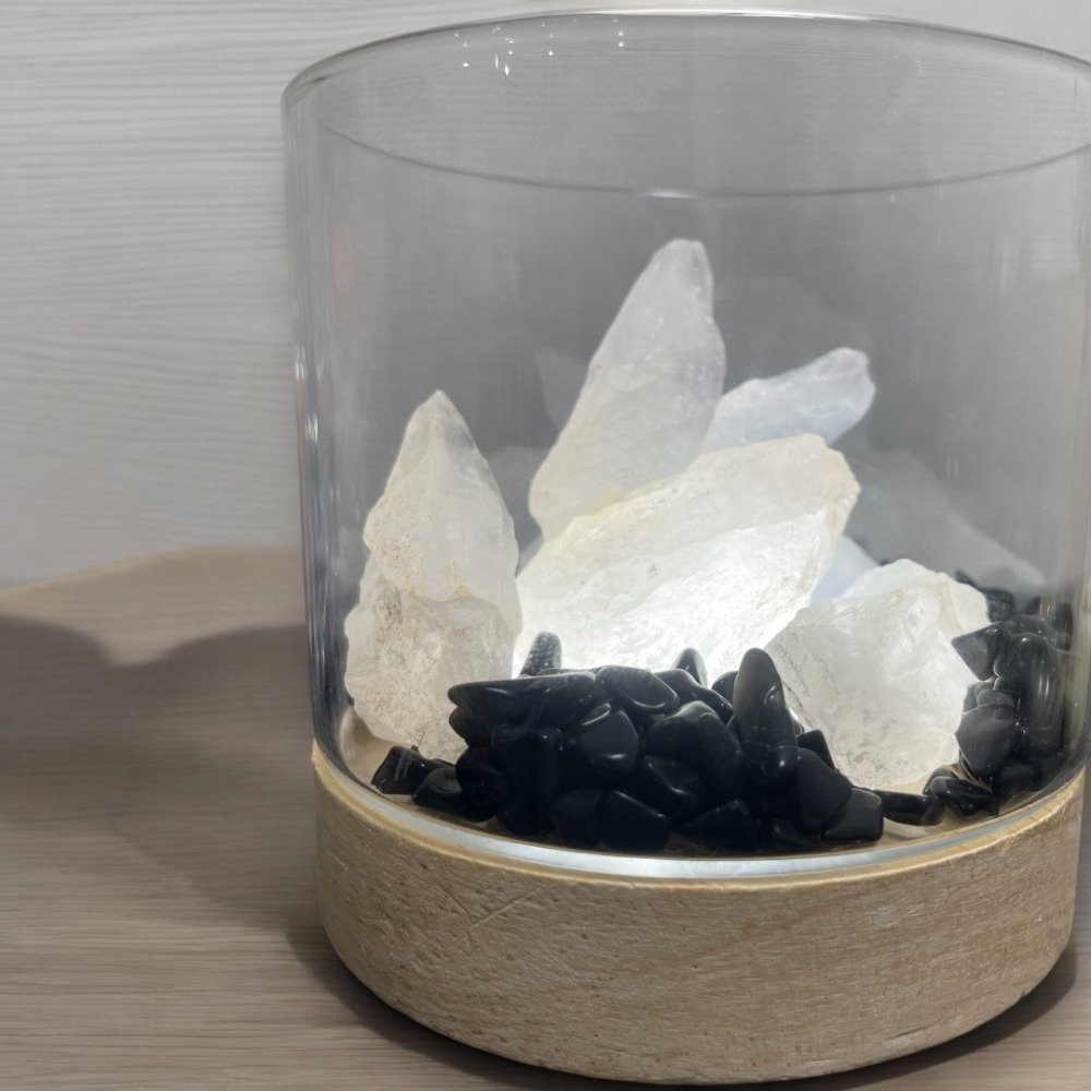 輝輝居家｜水晶 擴香燈 療癒小物 夜燈 招財小物 消磁擺件 辦公室 迷你 贈禮 聚寶盆 桌上 水晶燈 微景觀 LED底座-規格圖5