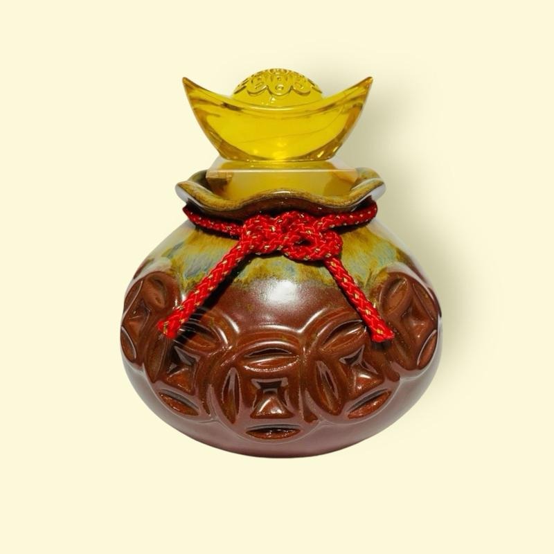 輝輝居家 經典招財聚寶盆＋元寶金字塔（台灣現貨）元寶 水晶-細節圖2